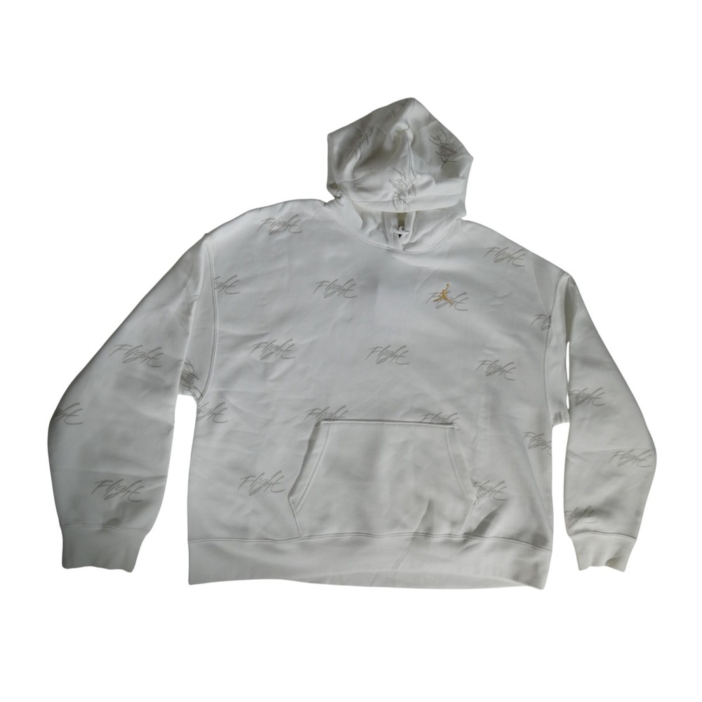 Nike Jordan‎ Women's Cream White Two Piece Hoodie Pants Set FZ2237‑133 Size L